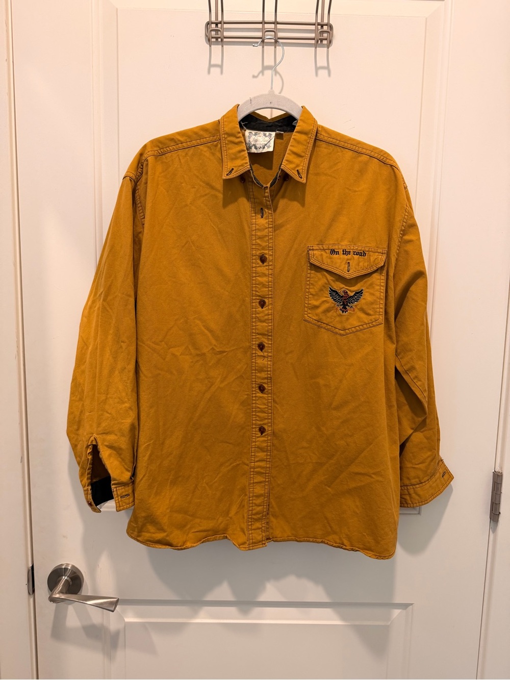 Vintage New Basic Seppälä
Mustard Yellow Long Sleeve Button-Up Shirt Size M Men